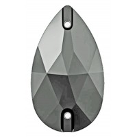 Premium  Jet Hematite 12x7mm Pear